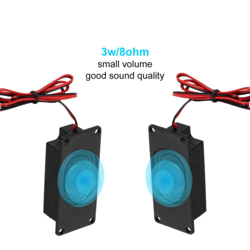 2 szt. 3 Watt 8 Ohm Pojedynczy mini głośnik z przewodem zaciskowym - Zdjęcie 4 z 6