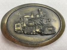 VTG The Great American Buckle Co. 1983 Steam Train Engine Belt Buckle 1290
