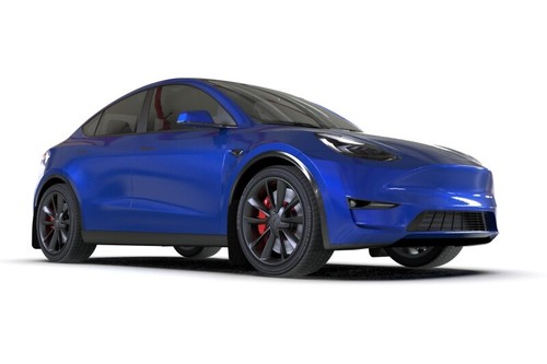 Rally Armor UR Black Mud Flap w/ Dark Grey Logo for 20-21 Tesla Model Y - Picture 3 of 4