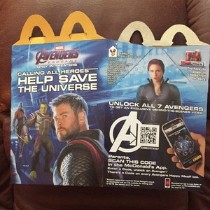 mcdonalds happy meal avengers endgame