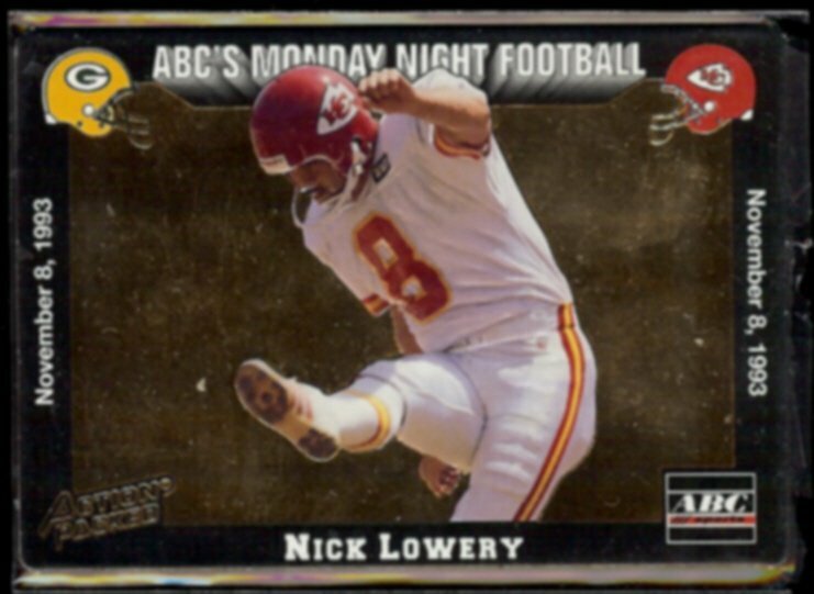 NICK LOWERY 1994 Action Packed MNF #42.  CHIEFS