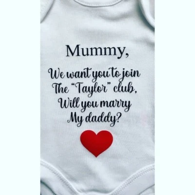 Will you marry my daddy or mummy baby vest, Wedding Proposal, Marriage Proposal