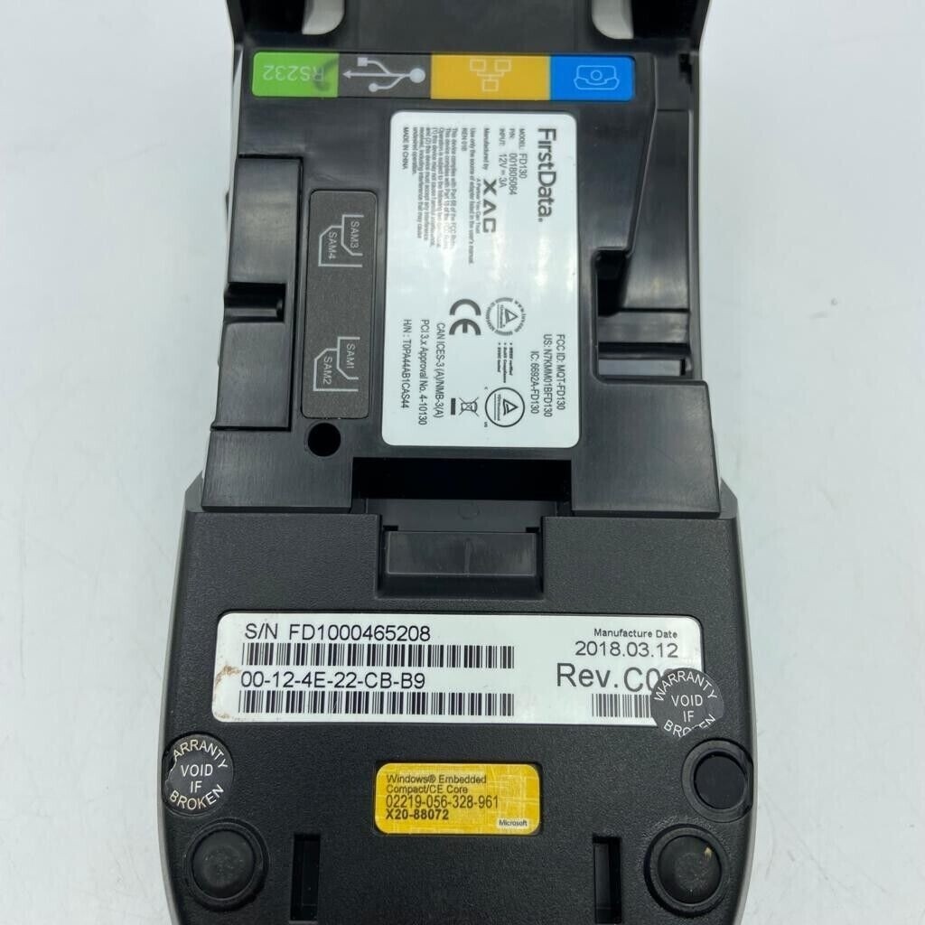 First Data FD130 Credit Card Terminal, without Charger. eBay