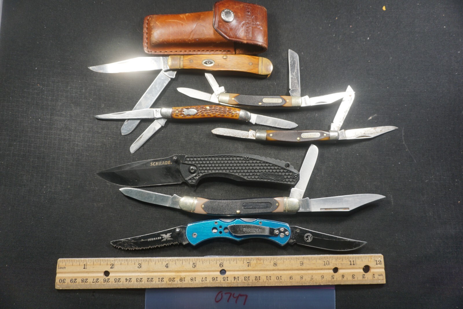 0747 Seven Schrade pocket knives eBay