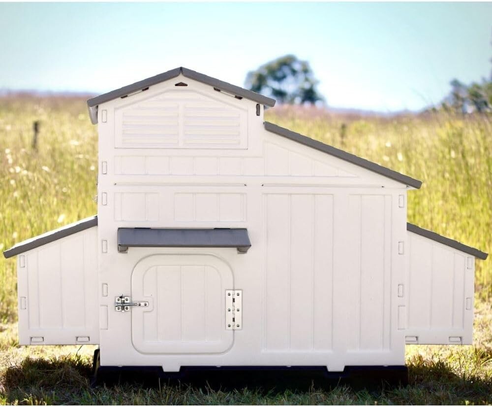 SnapLock Formex Chicken Coop White Plastic Predator Safe Coop for 8
