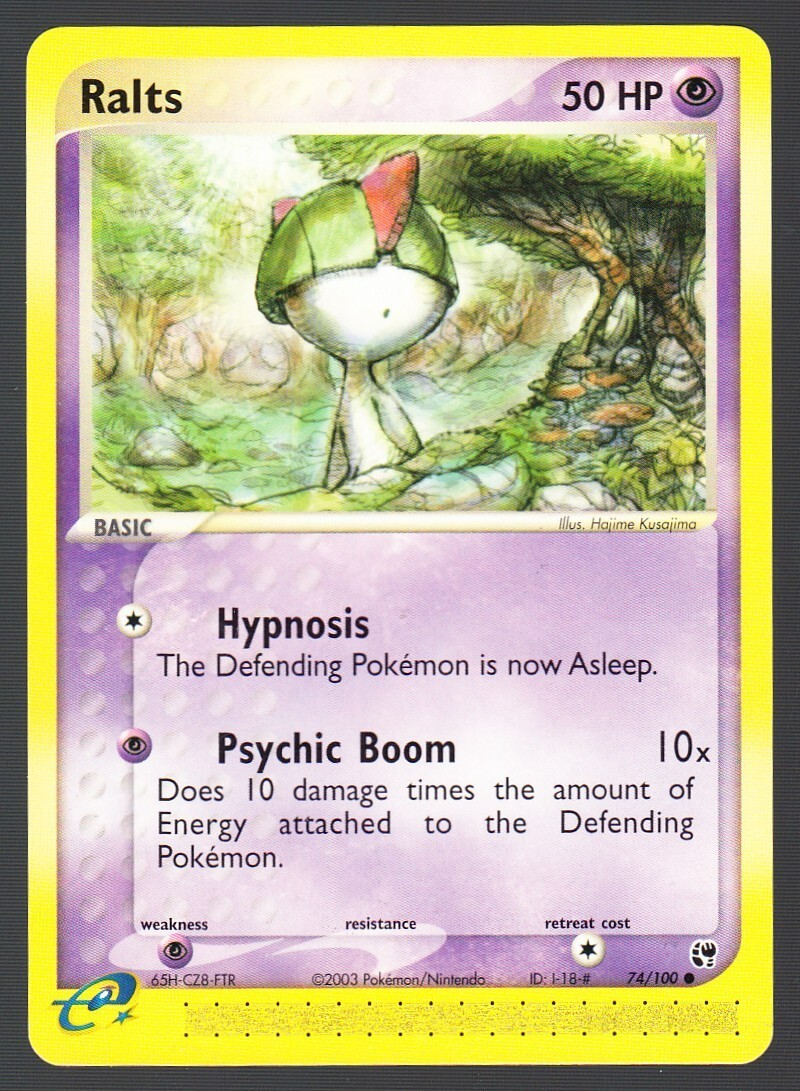 Ralts 74/100 Pokemon EX Sandstorm NM