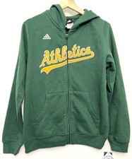 240525 Boys L ADIDAS Oakland A's Athletics Hoodie Hooded Sweatshirt Jacket NWT