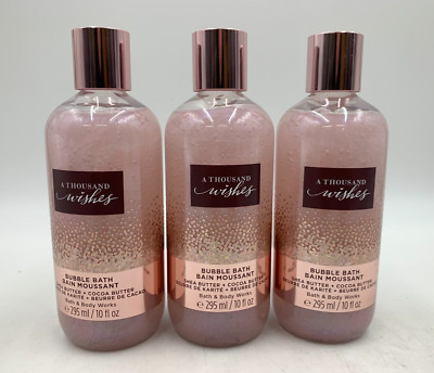 Bath & Body Works A Thousand Wishes Shea & Cocoa Butter Bubble Bath S/3 #9059