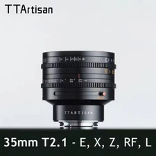 TTArtisan 35mm T2.1 Full Frame Prime Cine lens for Canon Sony Nikon Fuji L-Mount