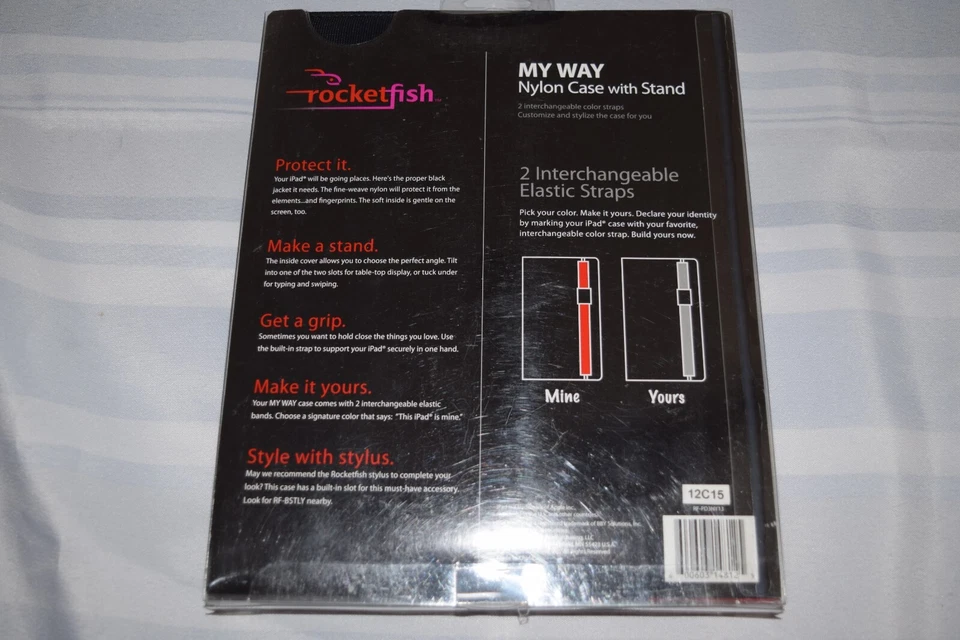 NEW ROCKETFISH MY WAY Nylon Case with Stand fits iPad 2/3/4 RF-PD3NY13 - Image 2 of 3