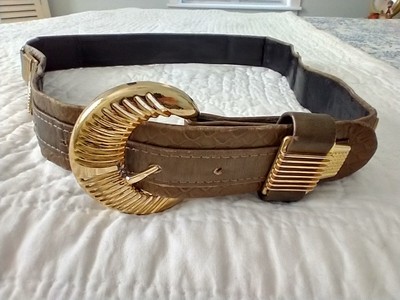 Vintage St Maarten Dallas Belt with Gold Decoration, No Size 