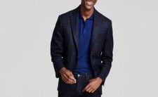 Michael Kors Men's Blue Classic-Fit Wool Sport Coat Suit Jacket Size 42R
