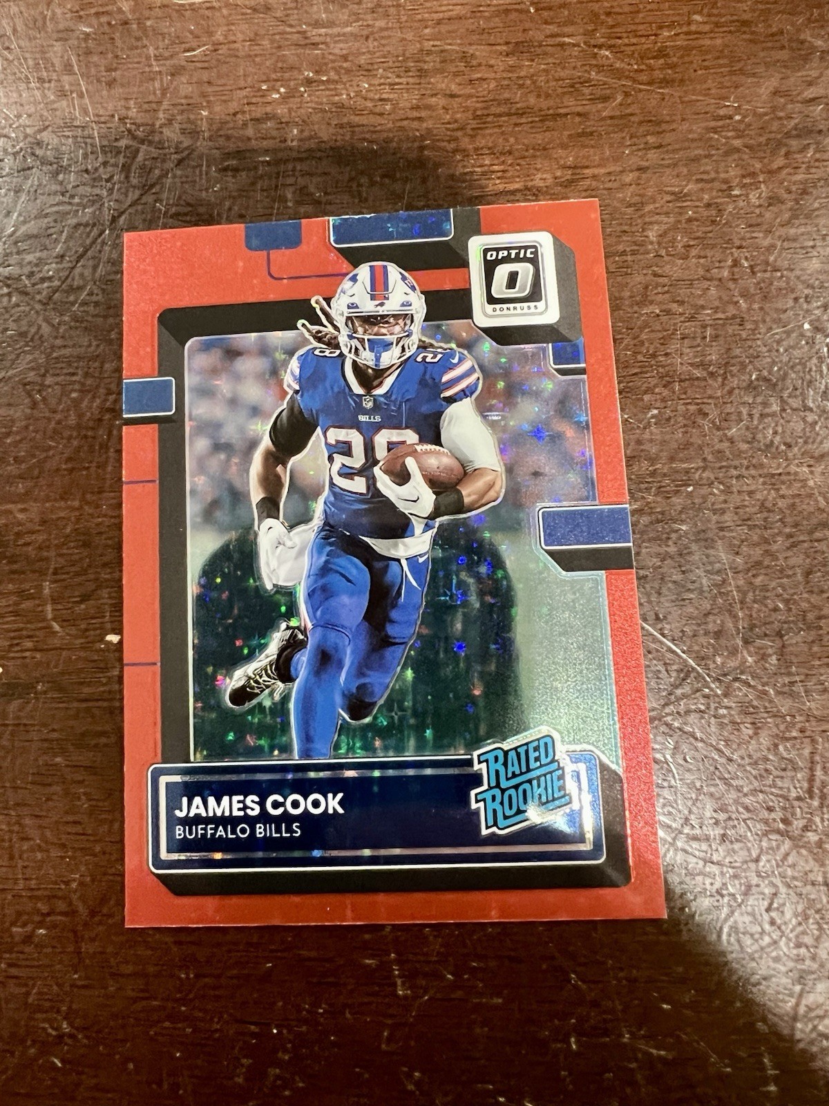 2022 Panini Donruss Optic Rated Red Stars Prizm James Cook #215 Rookie RC SP