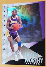 1992-93 Upper Deck Team MVP #13 James Worthy Hologram Los Angeles Lakers HOF