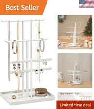 Sturdy 12.5" Jewelry Display Stand: 3-Tier Organizer for Necklace  Bracelets