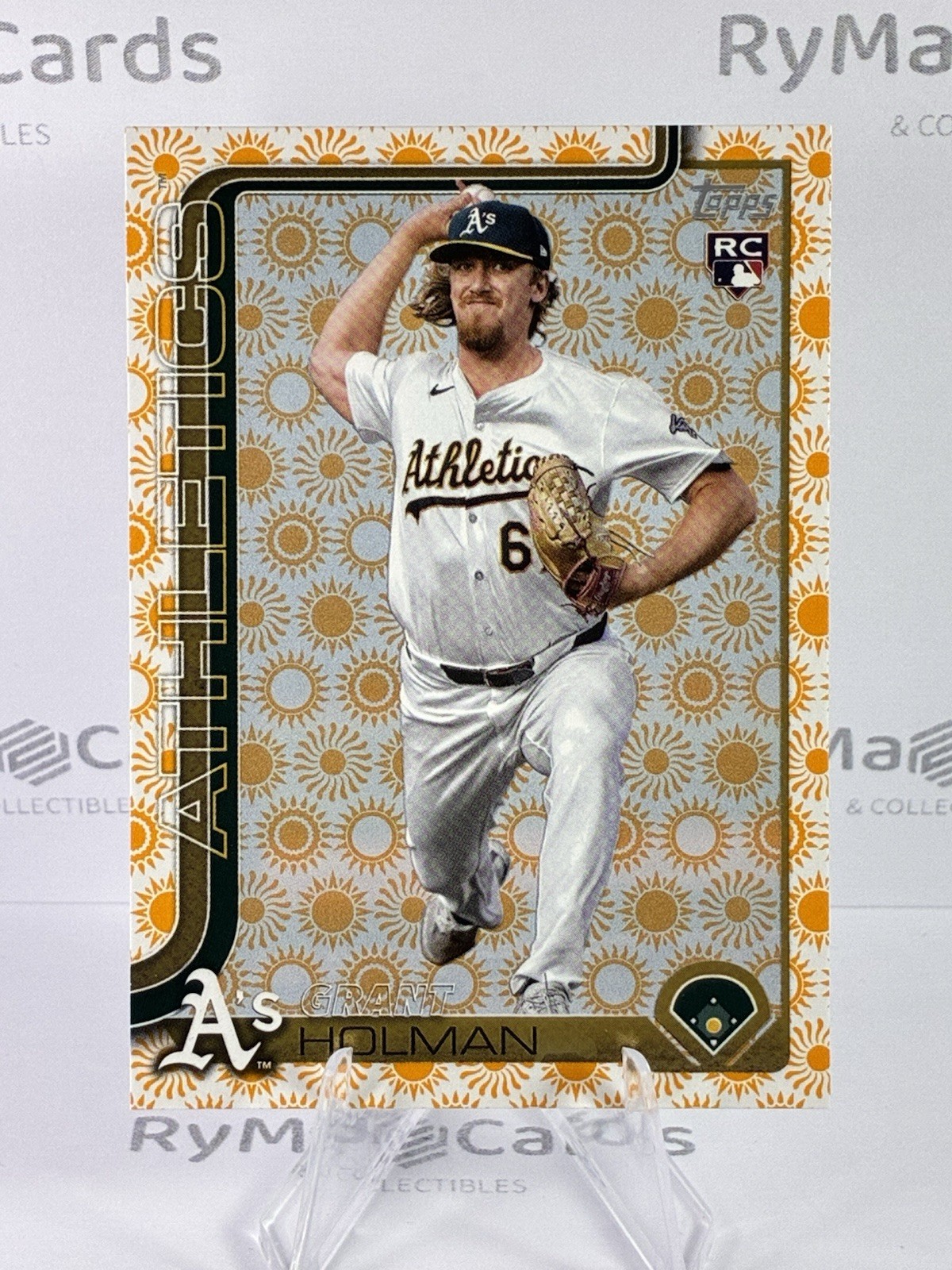 Grant Holman 2025 Topps Series 2 #634 Blaster Exclusive Holiday Sun Parallel