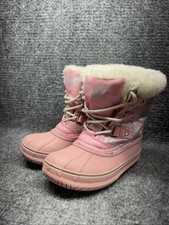 Juicy Couture Pink Glitter Girl's Sz 12 Escalon Snow Boots