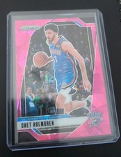 2024-25 Panini Prizm Chet Holmgren #17 Pink Cracked Ice Thunder