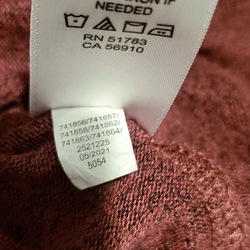 24/7 Maurices Mujer Talla Grande Manga Larga Borgoña Con Beige Blanco Naranja - Imagen 7 de 10