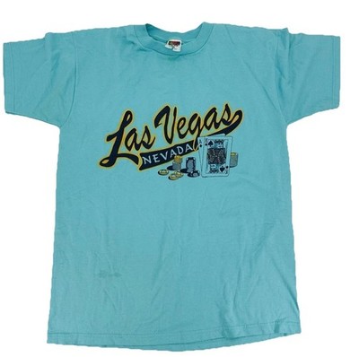 Vintage 90s Las Vegas Nevada State Casino Gambling Cards King Shirt Size Large