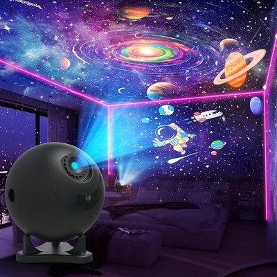 Ultra HD Galaxy Projector Planetarium 12 Film Discs Starry Night Light Desk Lamp