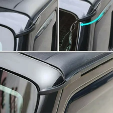 Black Water Rain Gutter Extension For Jeep Wrangler 2007-2017 JK Accessories