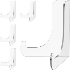 5 Pack Acrylic Display Stand, Plate Stand for Display, Clear Easel Stand, Displa