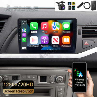 DAB+ 64GB Apple Carplay Android15 Autoradio GPS BT WiFi Für Citroen C5 2008-2017