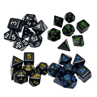 7-teiliges Acryl Würfel Set, Multifunktionale Zahl Brettspiel Rollenspiel