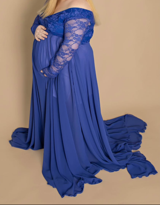 royal blue maternity dress Royal Blue Twist Front Ruched Maternity Maxi Dress PinkBlush