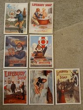Advertising Postcards Lifebuoy Soap Series ROLS 1 - ROLS 7
