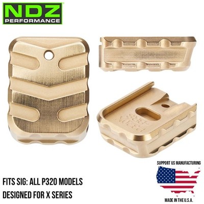 NDZ Brass Heavy Weight Extended Magazine Base Plate for Sig P320