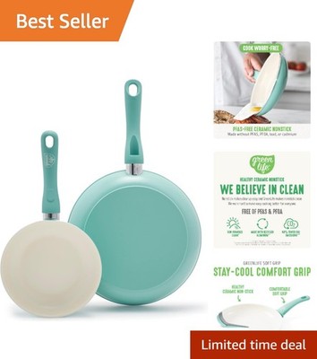 Non-Toxic Ceramic Frying Pans - 7'' & 10'' Set for Healthy Cooking