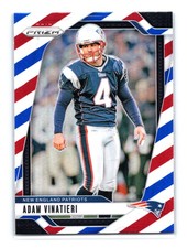 2024 Panini Prizm Adam Vinatieri #199 Red White and Blue New England Patriots