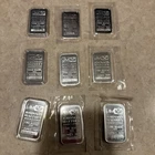 9 One Oz Silver Bars Johnson Matthey Wrapped Numbered Sexy!!
