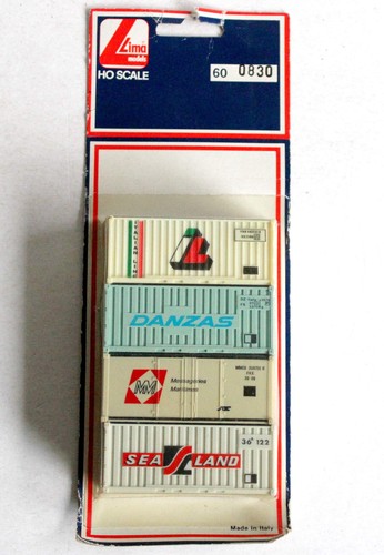 LIMA HO 0830 LOT 4 CONTAINERS, DANZAS SEA LAND MM, ASSORTIMENT CONTENEUR 20 PIED | Zustand: Neuf
