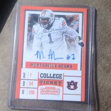 2017 Panini Contenders Draft Picks Autograph Rookie Montravius Adams #262 Auburn
