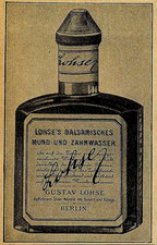 Werbung/Reklame 1915 : LOHSE MUNDWASSER - BERLIN