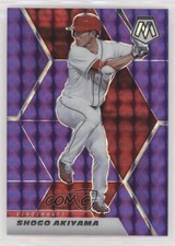 2021 Panini Mosaic Purple Mosaic Prizm 35/49 Shogo Akiyama #177 0c3e