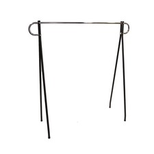 SSWBasics 60 x 60 inch Black & Chrome Single-Rail Garment Rack