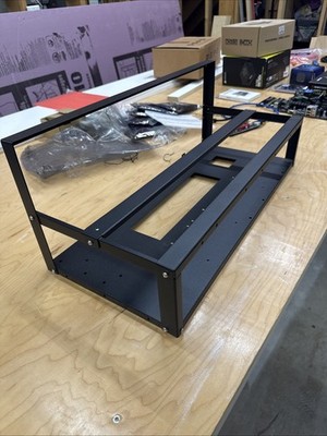 Open Air Mining Rig Frame, 6-8 GPU Support, ATX Motherboard