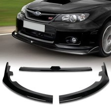 3 Piece Front Bumper Lip Spoiler Splitter Kit for Subaru WRX STI 2008-2010 Black