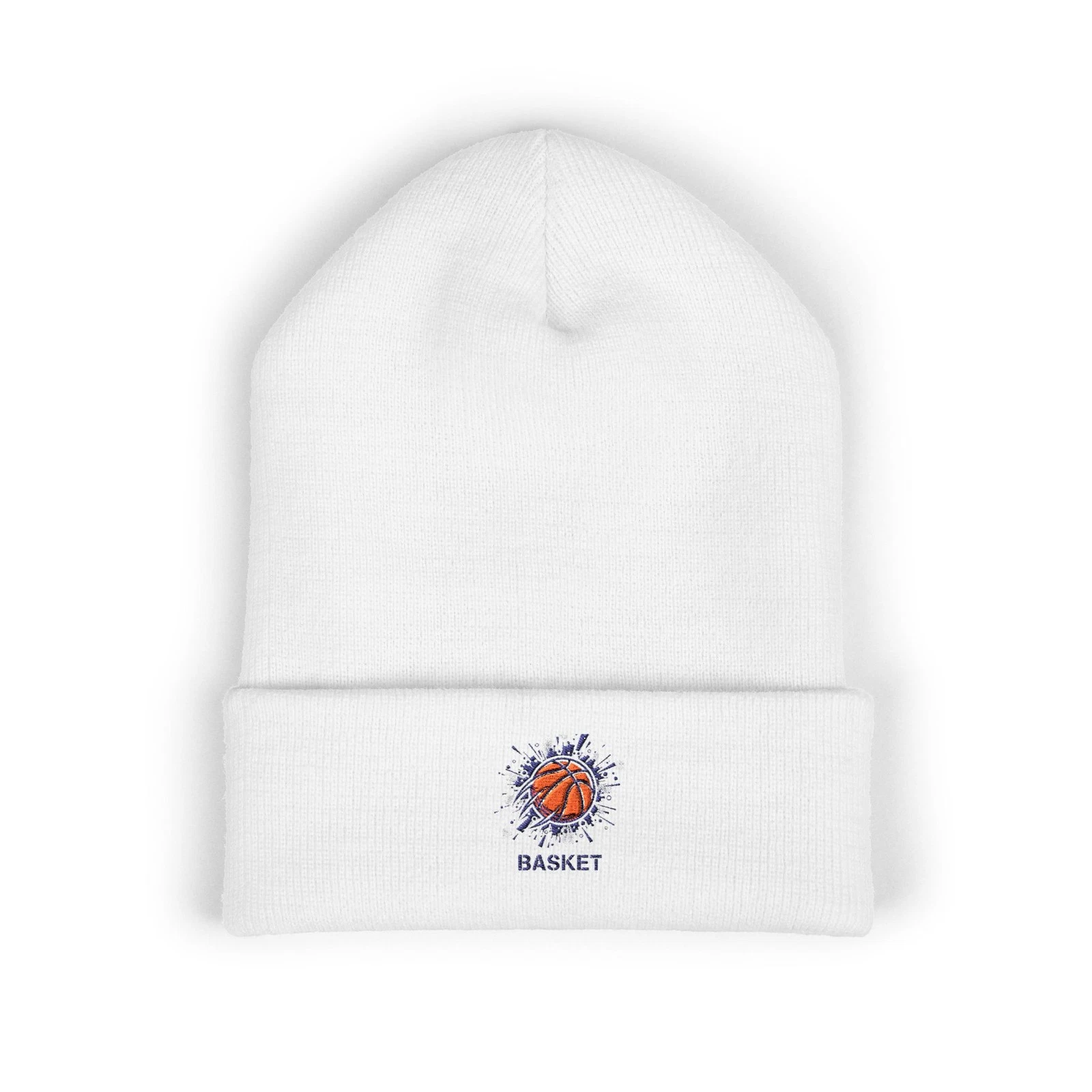 Splatter Basketball Embroidered Beanie