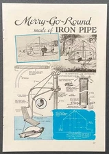 “Merry~Go~Round of Iron Pipe” 1935 HowTo PLANS