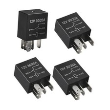 4Pcs 5 Pin 12V 30A Relay, Car Starter Switch Relays, Multi Purpose 4pcs 5Pin
