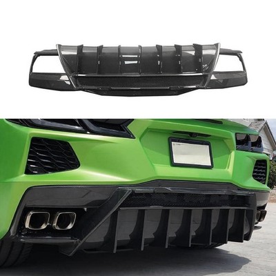 Carbon Fiber 5vm Style Rear Bumper Diffuser For 20-25 Corvette C8 Z51 Stingray