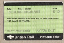 Newtown Powys M01 - APTIS platform ticket - Cymru Wales SY16 - Cambrian Coast