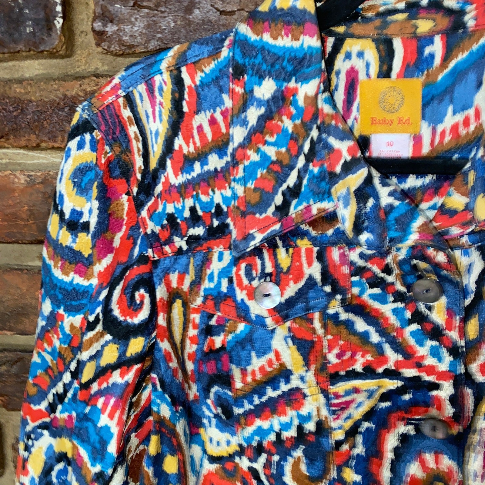 Ruby Rd Abstract Multicolored Lightweight Button … - image 2