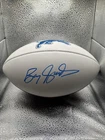 Barry Sanders Signed Franklin Detroit Lions White Logo Football Schwartz COA