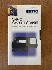SIMA VHS-C Cassette Tape Adapter Play Compact VHS-C in VCR Model SCA-SEALED